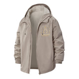 Western Outlaw Motif Unisex Full-Zip Printed Waterproof Hooded Windbreaker