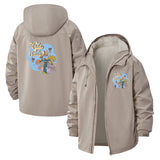 Take It Easy Surfing Unisex Full-Zip Printed Waterproof Hooded Windbreaker