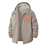 Vintage Dreams Timeless Memories Unisex Full-Zip Printed Waterproof Hooded Windbreaker