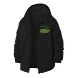 Mongolian Steppe Landscape Unisex Full-Zip Printed Waterproof Hooded Windbreaker
