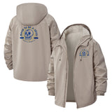 Radiant Skull Unisex Full-Zip Printed Waterproof Hooded Windbreaker