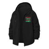 Ocean Vibes Endless Rides Unisex Full-Zip Printed Waterproof Hooded Windbreaker
