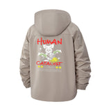 Human Catalyst Unisex Full-Zip Printed Waterproof Hooded Windbreaker