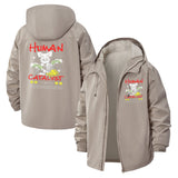 Human Catalyst Unisex Full-Zip Printed Waterproof Hooded Windbreaker
