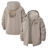 Coffee Time Unisex Full-Zip Printed Waterproof Hooded Windbreaker