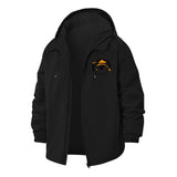 Cute Wizard Emoji Unisex Full-Zip Printed Waterproof Hooded Windbreaker