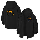 Cute Wizard Emoji Unisex Full-Zip Printed Waterproof Hooded Windbreaker