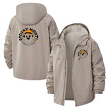 Cute Wizard Emoji Unisex Full-Zip Printed Waterproof Hooded Windbreaker