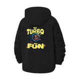 Turbo Engine Humor Unisex Full-Zip Printed Waterproof Hooded Windbreaker