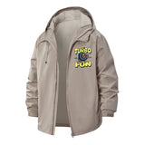 Turbo Engine Humor Unisex Full-Zip Printed Waterproof Hooded Windbreaker