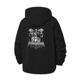 Retro Robot Graphic Unisex Full-Zip Printed Waterproof Hooded Windbreaker