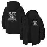 Retro Robot Graphic Unisex Full-Zip Printed Waterproof Hooded Windbreaker