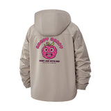 Angry Berry Cartoon Unisex Full-Zip Printed Waterproof Hooded Windbreaker