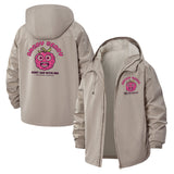 Angry Berry Cartoon Unisex Full-Zip Printed Waterproof Hooded Windbreaker