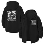 Football Gridiron Supremacy Unisex Full-Zip Printed Waterproof Hooded Windbreaker