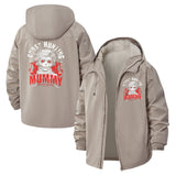 Ghost Hunting Mummy Unisex Full-Zip Printed Waterproof Hooded Windbreaker