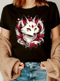 Womens Grinch Shirt Mystical Fox Spirit With Flowing White Fur And Red Markings, Women T Shirt, Womens T Shirts