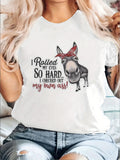 Green Shirt Womens I Rolled My Eyes So Hard Cheered On My Own Ass Donkey, Womens White Tee, Cute T Shirts For Women