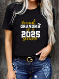 Vintage T Shirts Women Proud Grandma Of A 2025 Senior, Vintage Shirts Women, Pink Shirt Womens