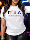 100 Cotton T Shirts For Women Its A Colorful Typographic Design Featuring Zodiac Taurus Statement Shirt, Womens T Shirts, Grey T Shirt Womens