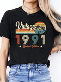 Country Shirts Womens Vintage Sunset With Palm Trees And Retro Stripe Classic T Shirt, Shirt For Women, Women T Shirt