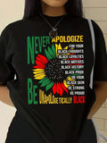 Funny T Shirts For Women Never Apologize For Strong Proud Loyal United Black Thoughts T Shirt, Basic Tees Women, Cute T Shirts For Women