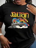 Womens Tees Soultrain Retro Colorful Psychedelic Streamlined Train, Womens T Shirts, Womens Grinch Shirt