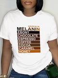 Cotton Shirts For Women Melanin Ebony Chocolate Espresso Coffee Cocoa Caramel Honey T Shirt, Womens Night Shirts, Cute Graphic Tees For Women