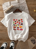 Vintage Shirts Women Assorted Fresh Ripe Tomatoes And Vegetables On White Cotton Fabric T Shirt, Womens Shirts, Cute T Shirts For Women