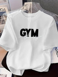 Cotton Shirts For Women Gym Clothing Bold Black Lettering On Soft White Fabric Tshirt, Funny Shirts For Women, Womens Tees