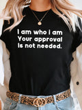 Womens Graphic Tees Vintage I Am Who I Am Your Approval Is Not Needed, Womens Shirts, Women Tshirts