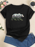 Cotton Shirts For Women Alaska Scenic Wilderness Bear, Womens Shirts, Cute T Shirts For Women