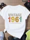 Womens Night Shirts Vintage Limited Edition Stylish Colored Numbers Shirt, Womens Graphic Tees Vintage, Vintage Shirts Women