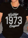 Country Shirts Womens Vintage Original Numbers With Distressed Look Classic 1973, Pink Shirt Womens, Grey T Shirt Womens