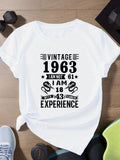 Cotton Shirts For Women Vintage Style Classic Typography With Black Printed Tshirt, Black T Shirt Women, Women T Shirt