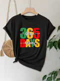 Womens White Tee Black History Colorful Highlighted Numbers With Bold Lettering Tshirt, Cotton Shirts For Women, Vintage T Shirts Women
