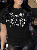 Womens Graphic Tshirts Its Me Im The Problem Its Me Heart Symbol, Funny Shirts For Women, Blue Shirt Women