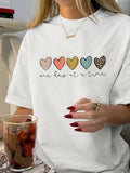 Womens Grinch Shirt One Love At A Time Soft Muted Colors With Heart Shapes T Shirt, Womens Tees, Womens T Shirts