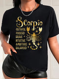 Graphic Tees Women Faithful Focused Brave Intuitive Ambitious Balanced Scorpio, Black T Shirt Women, Cute Graphic Tees For Women