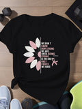 Country Shirts Womens Strong Empowering Words With Feminine Ribbon Silhouette, Funny Shirts For Women, 100 Cotton T Shirts For Women