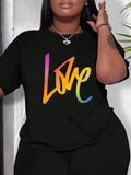 Country Shirts Womens Love Vibrant Multicolor Gradient On Soft Comfortable Black T Shirt, Funny T Shirts For Women, Cotton T Shirts For Women