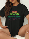 Pink Shirt Womens Mom Grandma Great Grandma Inspiring Positive Text Shirt, Vintage T Shirts Women, Cute Graphic Tees For Women