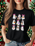 Green Shirt Womens Cute Cartoon Ghosts With Pink Bow And Different Accessories Ghost, Blue Shirt Women, Womens T Shirts