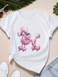 Country Shirts Womens Soft Pastel Balloon Style Pink Poodle, Green Shirt Womens, Womens Graphic T Shirts