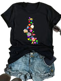Graphic Shirts For Women Colorful Candy And Sweet Treats With Lollipop And Cupcake T Shirt, Women Tshirts, Womens Tees