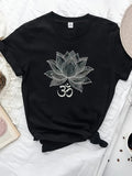 Womens Night Shirts Intricate Sacred Symbol Under Blooming Lotus Flower, White Cotton Shirt Women, Cotton Shirts For Women