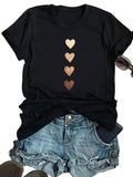 Cotton Shirts For Women Vertical Gradient Of Warm Hearts With Soft Shapes Black T Shirt, Pink Shirt Womens, Graphic Tees Women