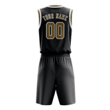 Custom Dark Grey Light Khaki Basketball Set