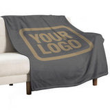 Custom Dark Grey Light Khaki Blanket