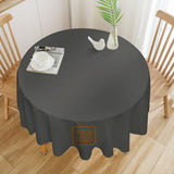 Custom Dark Grey Khaki Round Table Cloth